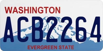 WA license plate ACB2264