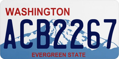 WA license plate ACB2267