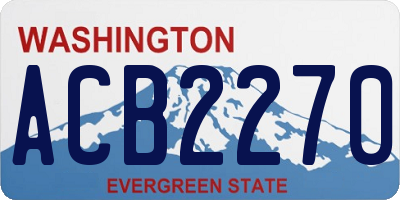 WA license plate ACB2270