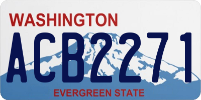 WA license plate ACB2271