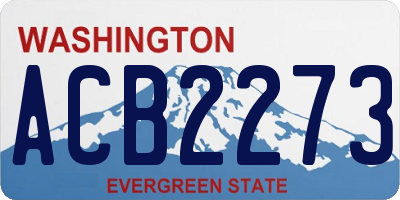 WA license plate ACB2273