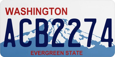 WA license plate ACB2274