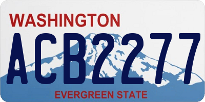 WA license plate ACB2277