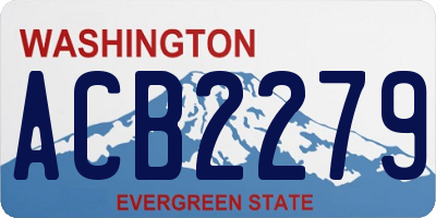 WA license plate ACB2279