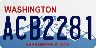 WA license plate ACB2281