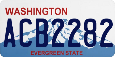 WA license plate ACB2282