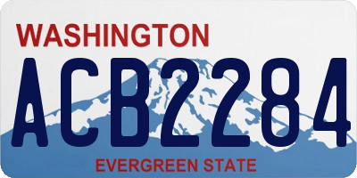 WA license plate ACB2284