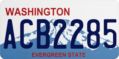 WA license plate ACB2285
