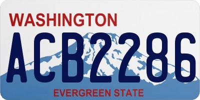 WA license plate ACB2286