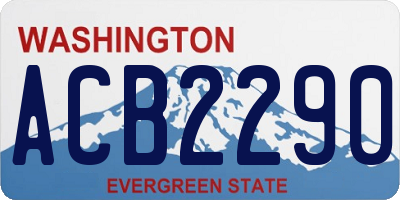WA license plate ACB2290