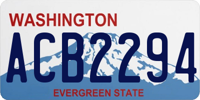 WA license plate ACB2294