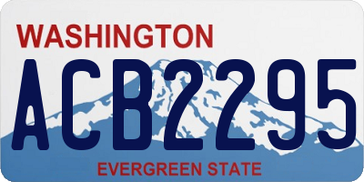 WA license plate ACB2295
