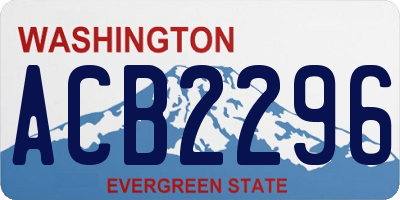 WA license plate ACB2296