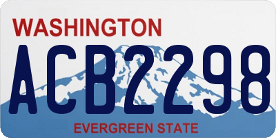 WA license plate ACB2298