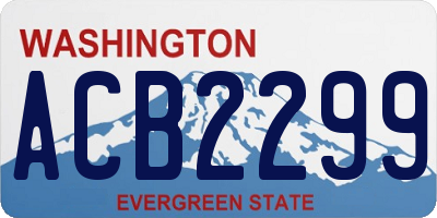 WA license plate ACB2299