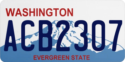 WA license plate ACB2307