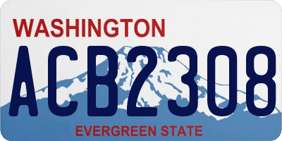 WA license plate ACB2308