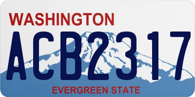 WA license plate ACB2317