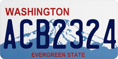 WA license plate ACB2324