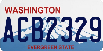 WA license plate ACB2329