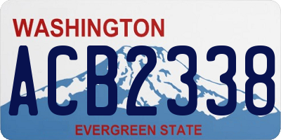 WA license plate ACB2338