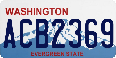 WA license plate ACB2369