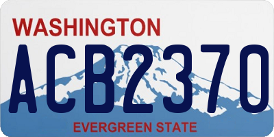 WA license plate ACB2370