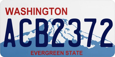 WA license plate ACB2372