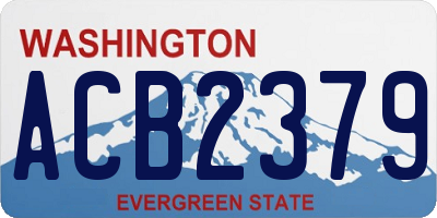WA license plate ACB2379