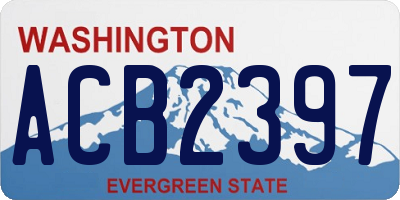 WA license plate ACB2397