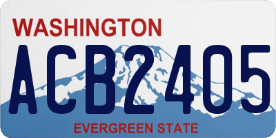 WA license plate ACB2405