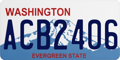 WA license plate ACB2406