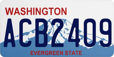 WA license plate ACB2409