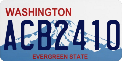 WA license plate ACB2410