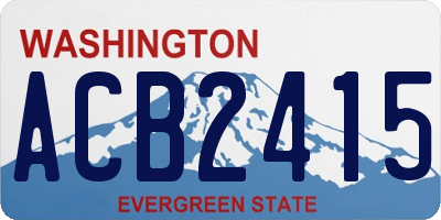 WA license plate ACB2415