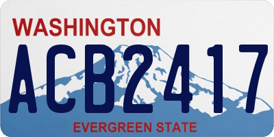 WA license plate ACB2417
