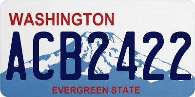 WA license plate ACB2422