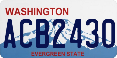 WA license plate ACB2430