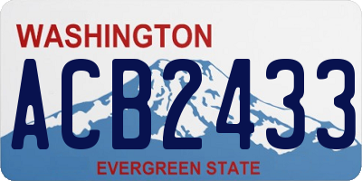 WA license plate ACB2433