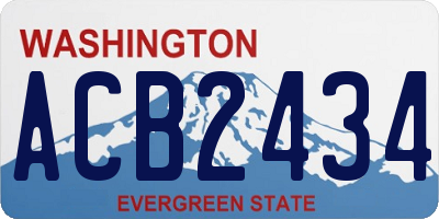 WA license plate ACB2434