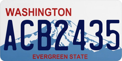 WA license plate ACB2435