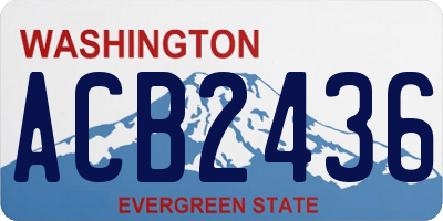 WA license plate ACB2436