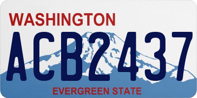 WA license plate ACB2437