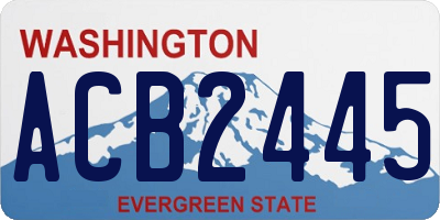 WA license plate ACB2445