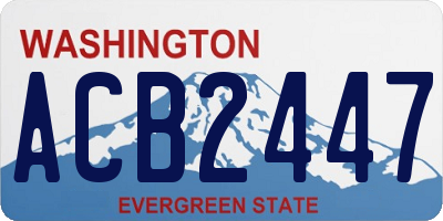 WA license plate ACB2447