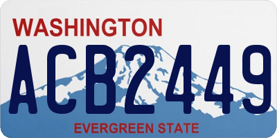 WA license plate ACB2449