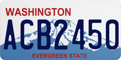 WA license plate ACB2450