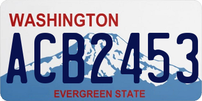 WA license plate ACB2453