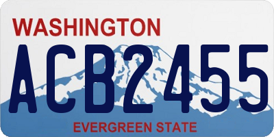 WA license plate ACB2455