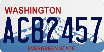 WA license plate ACB2457